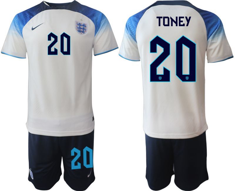 Men 2022 World Cup National Team England home white #20 Soccer Jerseys->customized soccer jersey->Custom Jersey